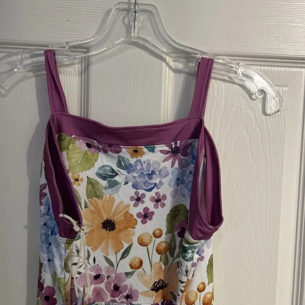 Pique Boutique Princess Line‎ Girls 10/12 Bellbottom Jumpsuit Floral